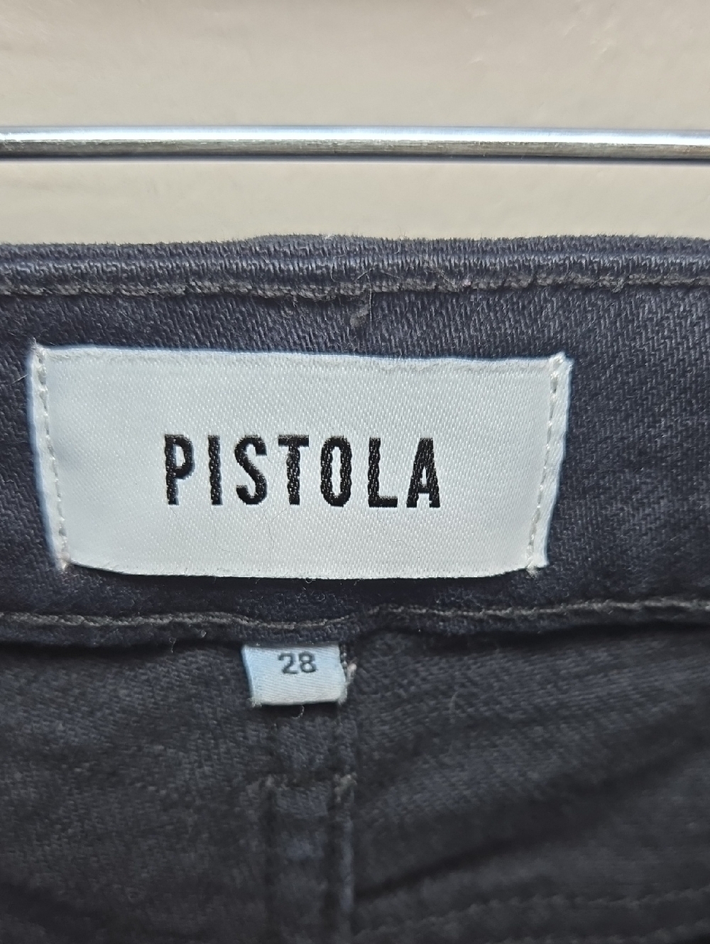 Pistola Lennon High Rise Crop Boot Jeans Abyss Wash Raw Hem Dark Denim Size 28 - Picture 9 of 11